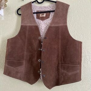Men's Brown Suede Vest